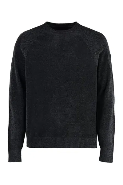 Rrd - Roberto Ricci Design Long Sleeve Crew-neck Sweater In Black