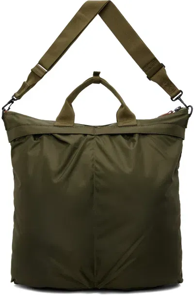 Rrl Khaki Nylon Canvas Utility Tote In Olive Drab