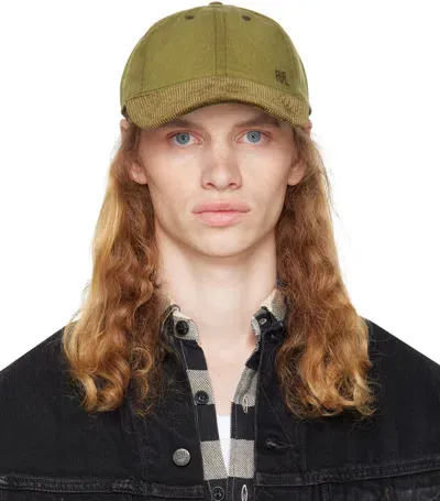 Rrl Khaki Oilcloth Ball Cap In Explorer Olive