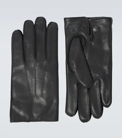 Rrl Leather Gloves In Black