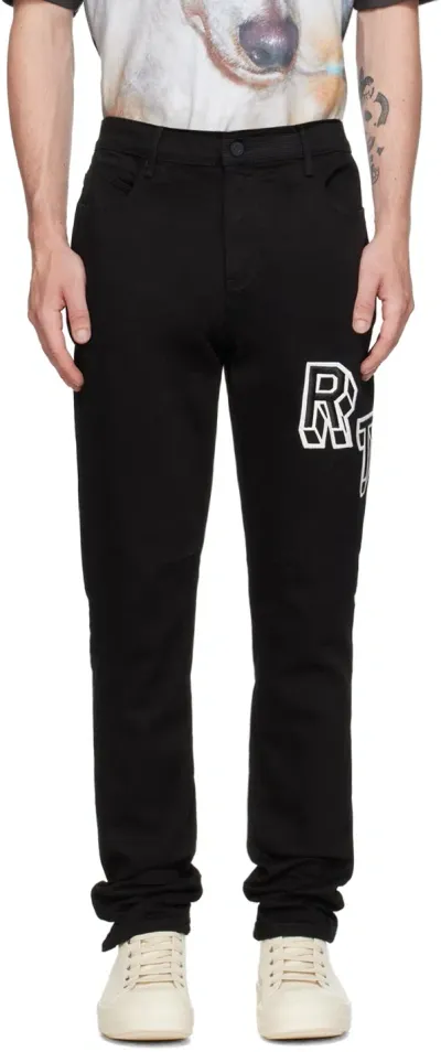 Rta Black Bryant Jeans In Black Collegiate