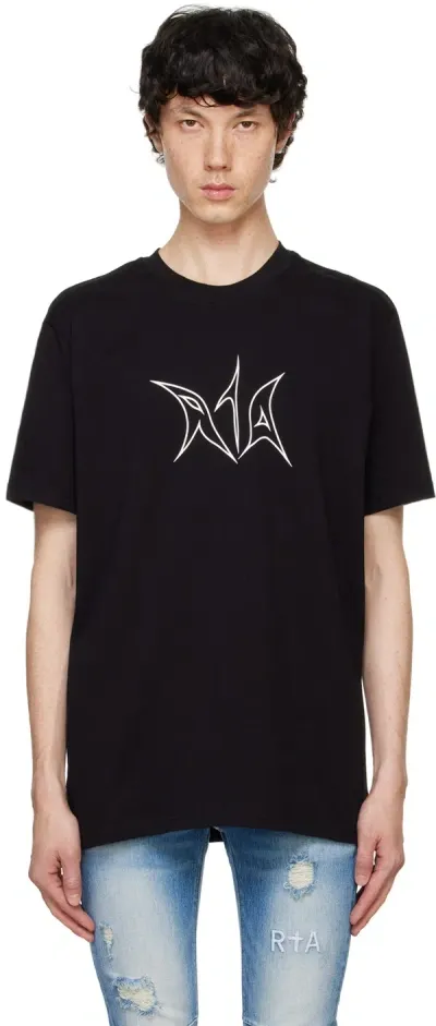 Rta Black Liam T-shirt In Black Western