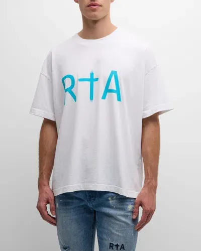 Rta Men's Liam Cross Logo T-shirt In Blue Front Logo