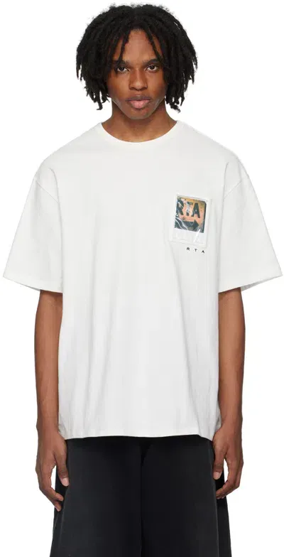 Rta White Photo Pocket T-shirt In White Photo Collage