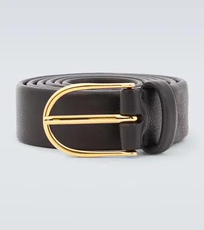 Rubinacci Leather Belt In Brown