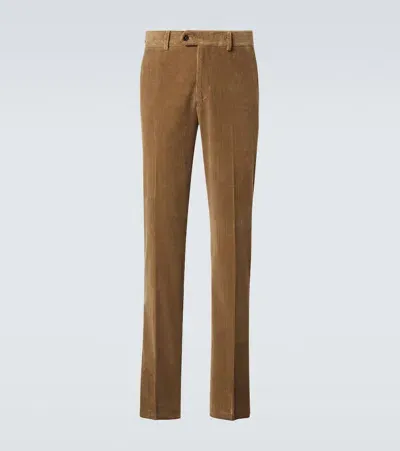 Rubinacci Modluca Cotton Corduroy Chinos In Brown