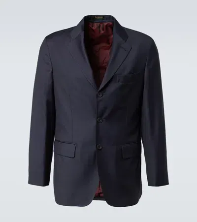 Rubinacci Wool Blazer In Blue