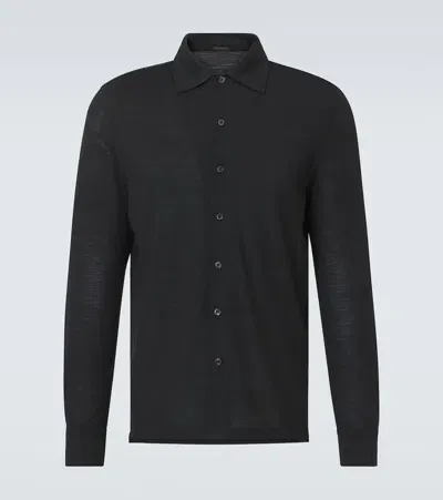 Rubinacci Wool Shirt In Grey