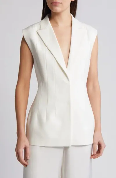 Rue Sophie Theo Blazer Vest In Off White