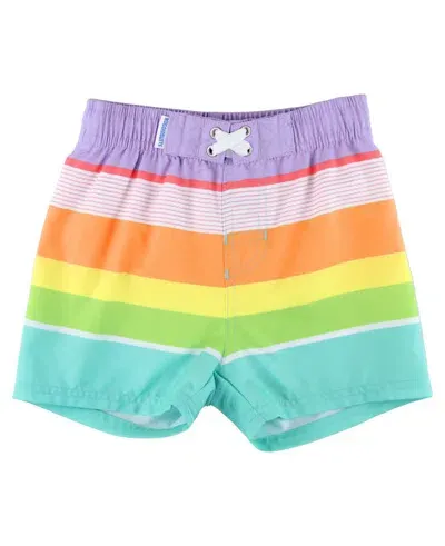 Ruggedbutts Kids'  Boys Upf50+ Swim Trunks In Island Rainbow