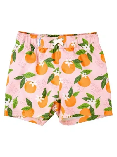 Ruggedbutts Kids'  Boys Upf50+ Swim Trunks In Orange You The Sweetest