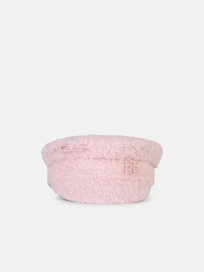 Ruslan Baginskiy 'baker Boy' Hat In Pink Wool Blend