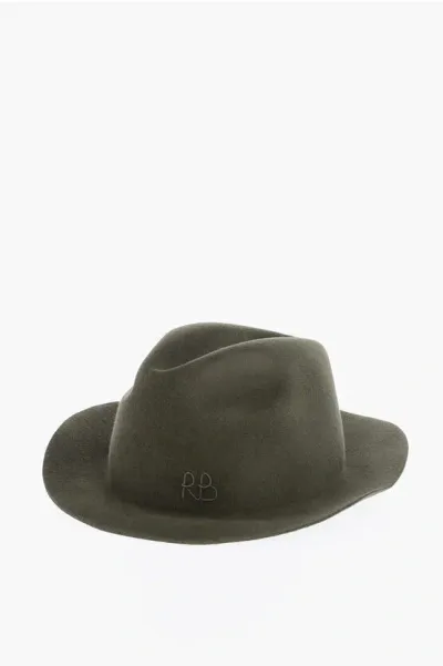 Ruslan Baginskiy Felt Cowboy Hat With Embroidery In Gray