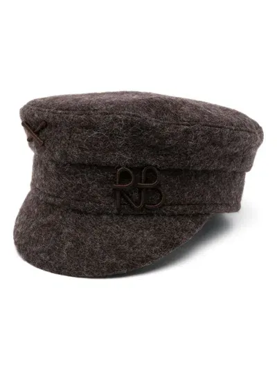 Ruslan Baginskiy Brown Logo-embellished Baker Boy Cap