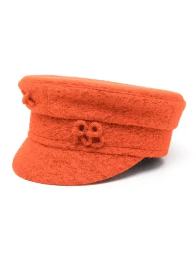 Ruslan Baginskiy Logo-embroidered Baker Boy Hat In Orange