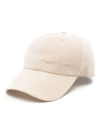 Ruslan Baginskiy Logo-embroidered Canvas Cap In Neutrals