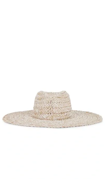 Ruslan Baginskiy Straw Fedora In Natural Straw & White