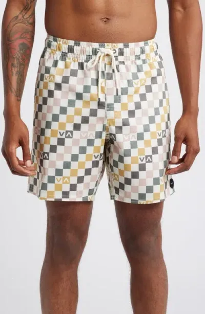 Rvca Barnes Swim Trunks In Antique White