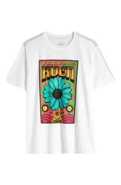 Rvca Bloomfest Cotton Graphic T-shirt In Antique White