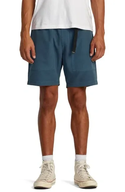 Rvca Civic City Ripstop Shorts In Duck Blue