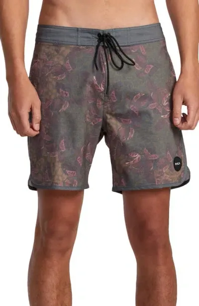 Rvca Freeport Swim Trunks In Bombay Brown