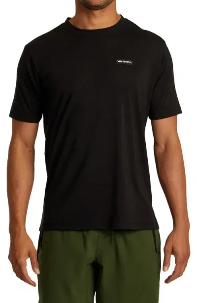 Rvca Icon Performance T-shirt In Black