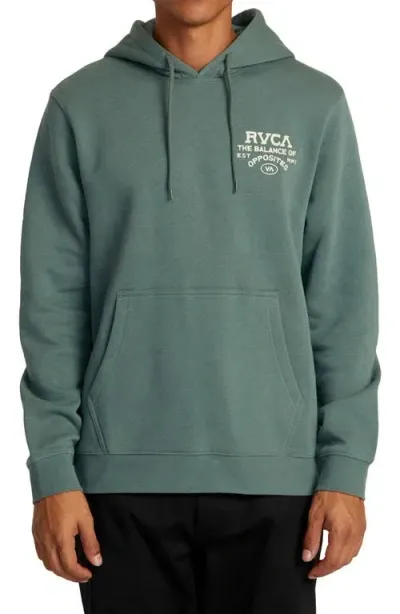 Rvca Plein View Graphic Hoodie In Jade