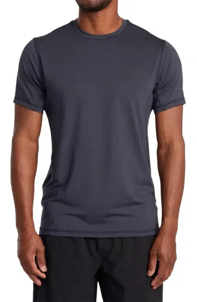 Rvca Sport Vent Logo Graphic T-shirt In Navy Heather