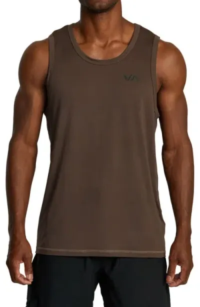 Rvca Sport Vent Tank In Chocolate