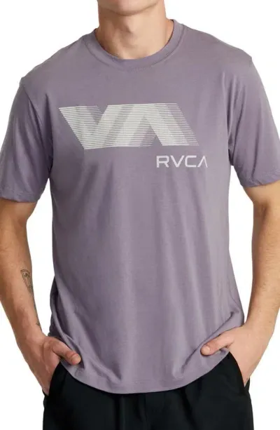 Rvca Va Blur Performance Graphic Tee In Purple Sage