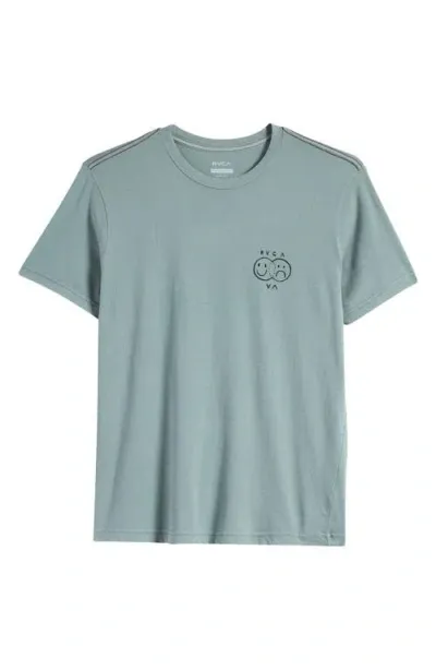 Rvca Venn Diagram Cotton Graphic T-shirt In Monument