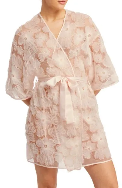 Rya Collection Cyprus 3d Floral Robe In Blush