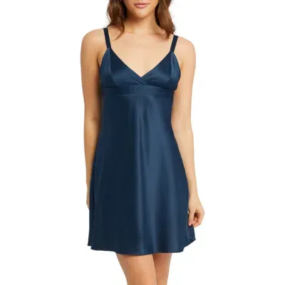 Rya Collection Geneva Charmeuse Chemise In Celestial Blue