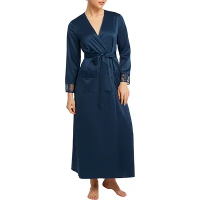 Rya Collection Serena Charmeuse Robe In Celestial Blue