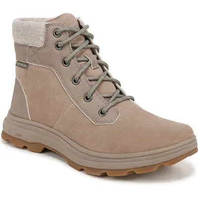 Ryka Women's Brunswick Water-resistant Booties In Twig Taupe Suede,faux Leather