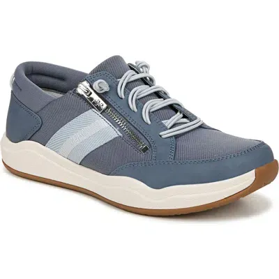 Ryka Rykä Carefree Zip Walking Sneaker In Stone Blue