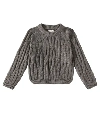 Rylee + Cru Kids' Cable-knit Sweater In Green