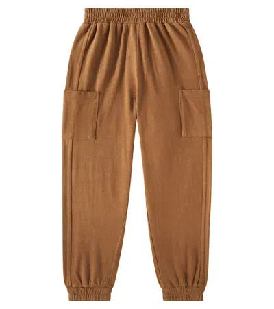 Rylee + Cru Kids' Cotton Cargo Pants In Brown