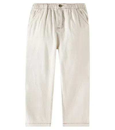 Rylee + Cru Kids' Cotton Straight Pants In Neutrals