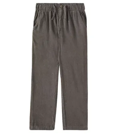 Rylee + Cru Kids' Kalen Cotton Straight Pants In Forest