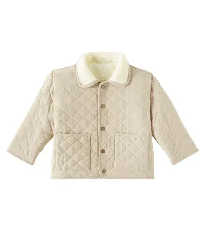 Rylee + Cru Kids' Quilted Cotton Jacket In Beige