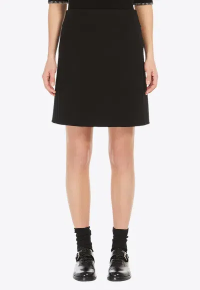 's Max Mara Ali A-line Wool Mini Skirt In Black