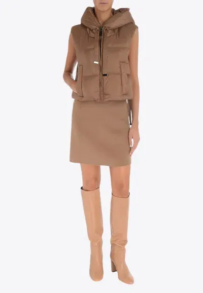 's Max Mara Ali A-line Wool Mini Skirt In Camel