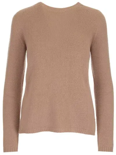 's Max Mara Crewneck Knitted Sweater In Cammello