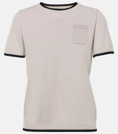 's Max Mara Egidio Virgin Wool T-shirt In Powder