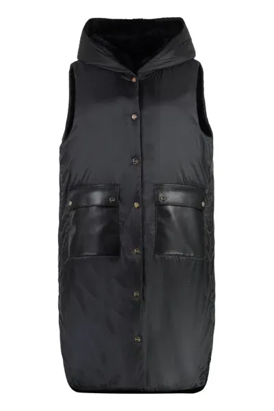 's Max Mara Florian Hooded Bodywarmer In Black