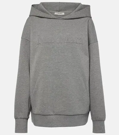 's Max Mara Logo Cotton-blend Jersey Hoodie In Grey