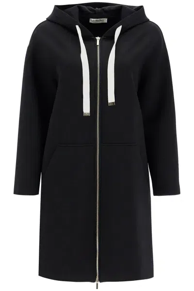 's Max Mara Long Hoodie With Hood Zurca In Black