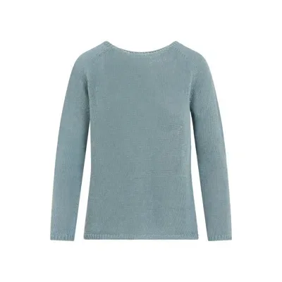 's Max Mara Long-sleeved Knitted Jumper In Azzurro