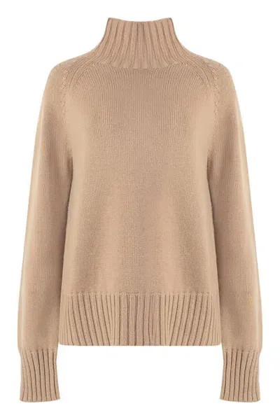 's Max Mara Mantova Wool Blend Turtleneck Sweater In Camel